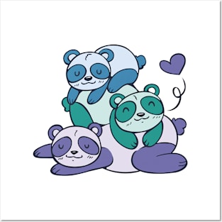 Cute Pandas Posters and Art